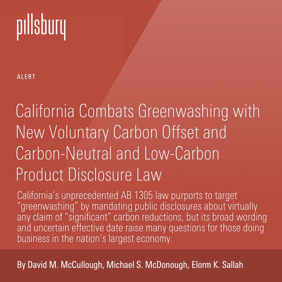 Greenwashing is Over: AB1305